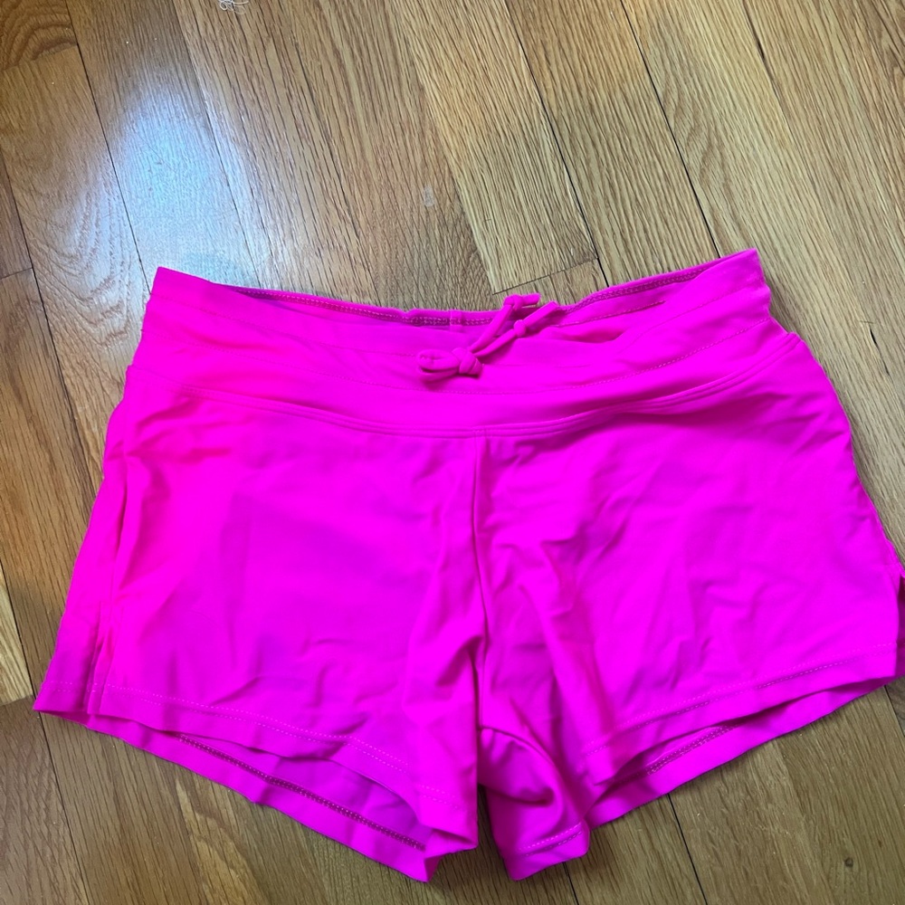 Women's Hot Pink Swim Short Bikini Bottoms